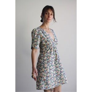 Kate Moss x TopShop  Pansy Print Retro Tea Dress UK Size 8/Euro Size 36